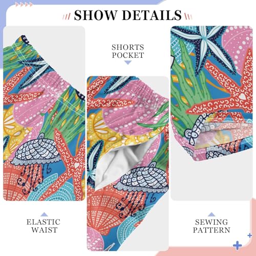 ZZKKO Jellyfish Shells Fish Starfish Boys Pants for Kids Jogger Pants with Pockets S-XL4