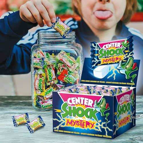 Center Shock Mystery, Box mit 100 Kaugummis, Extra-sauer, Zufallsgeschmack, geeignet für Geburtstag und Weihnachten, 400g – Ansicht 3