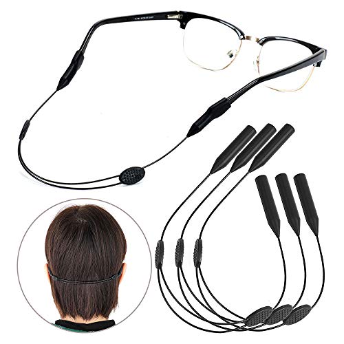 Sangle réglable pour lunettes de soleil et lunettes de soleil réglable de qualité supérieure - Support pour lunettes de soleil, noir Cover