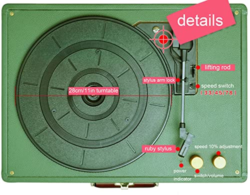 Tourne-Disque en Vinyle Haut-parleurs intégrés Bluetooth Valise rétro Tourne-Disque Lecteur de Vinyle Vintage Stylet… - Les Beatles, Paul McCartney, John Lennon, RIngo Starr, George Harrison Tourne-Disque en Vinyle Haut-parleurs intégrés Bluetooth Valise rétro Tourne-Disque Lecteur de Vinyle Vintage Stylet… – Image 4