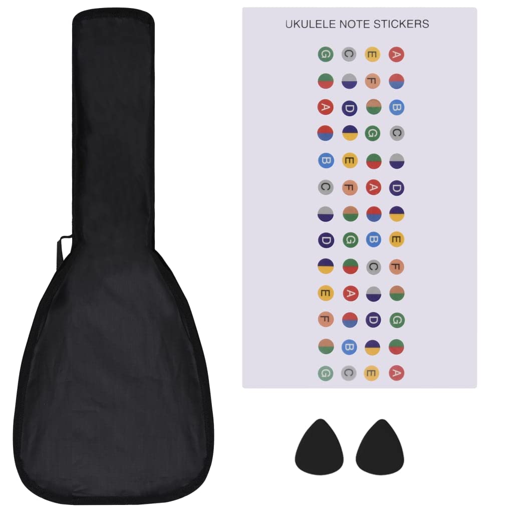 Sopran-Ukulelen-Set mit Tasche für Kinder, helles Holz, 53,3 cm, Artikelfarbe: helles Holz