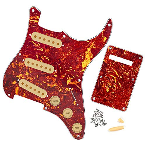 FLEOR Plaque à gratter pour guitare électrique 8 trous SSS Style Pickguard Back Plate Set 52mm Pickup Covers 2 TIV Knobs… - Les Beatles, Paul McCartney, John Lennon, RIngo Starr, George Harrison FLEOR Plaque à gratter pour guitare électrique 8 trous SSS Style Pickguard Back Plate Set 52mm Pickup Covers 2 TIV Knobs… – Image 3