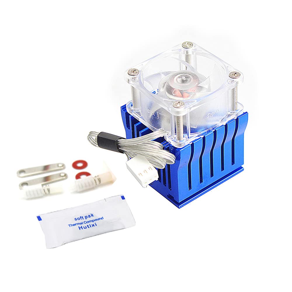 100 Dissipatori Di Calore In Alluminio 10x10x10mm Per IC Con Pad Blu - Kit Raffreddamento