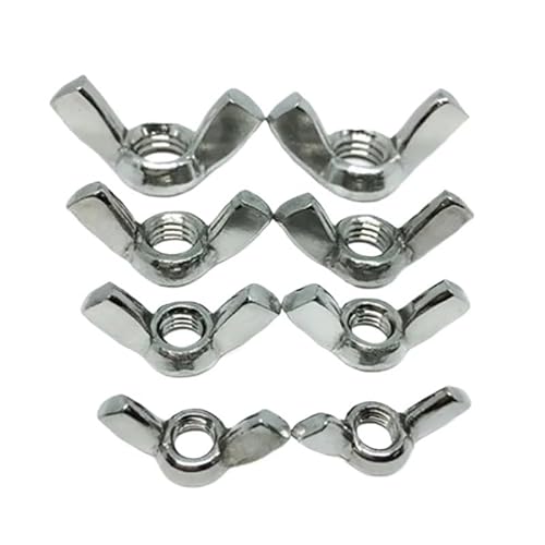 EBZFASO Wing Nuts Assortment Kit, Wing Nuts Galvanized 5PC-10PC(M5 10PC)