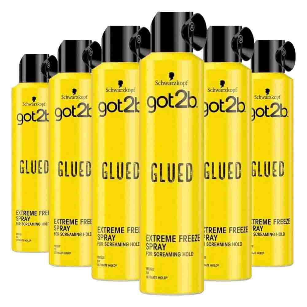 Schwarzkopf got2b Glued spray per capelli, 6 pezzi, Voordeelverpakking