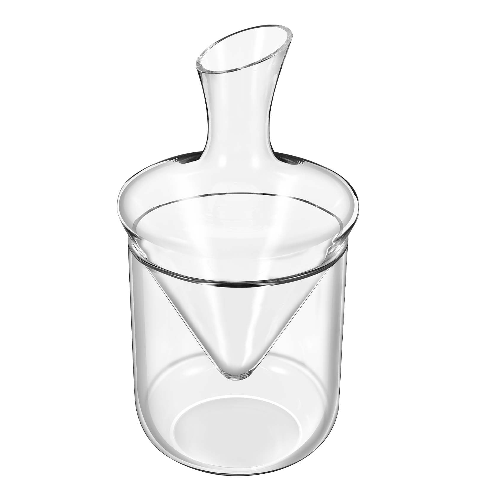 Carafe à vin cadeau idéal en cristal soufflé avec seau pour les fêtes