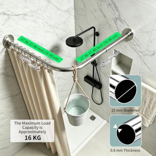 Tringle rideau douche angle pour optimiser l'espace d'une petite salle de bain - 4