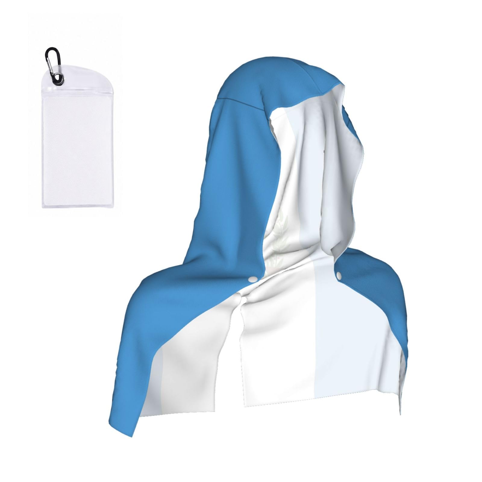 CNTDBU Flag of Guatemala Cooling Towel Hooded-Instant Chill Neck Cover for Sports, UV Cooling Rag for Running Gym