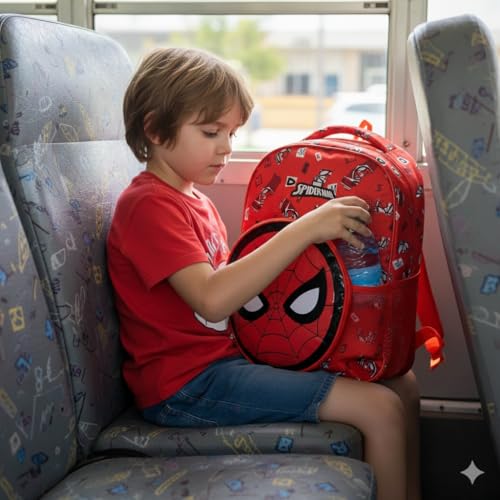 Image of Spider-Man School Bag 13″ Superhero Kids Backpack for Class, Travel & Daily Use