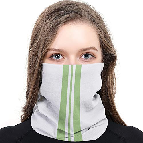 Irish Saint Patrick's Day Neck Gaiter Face Cover Scarf Bandanas For Dust Green Striped Balaclava/Headband For Adults Teens #TOP2
