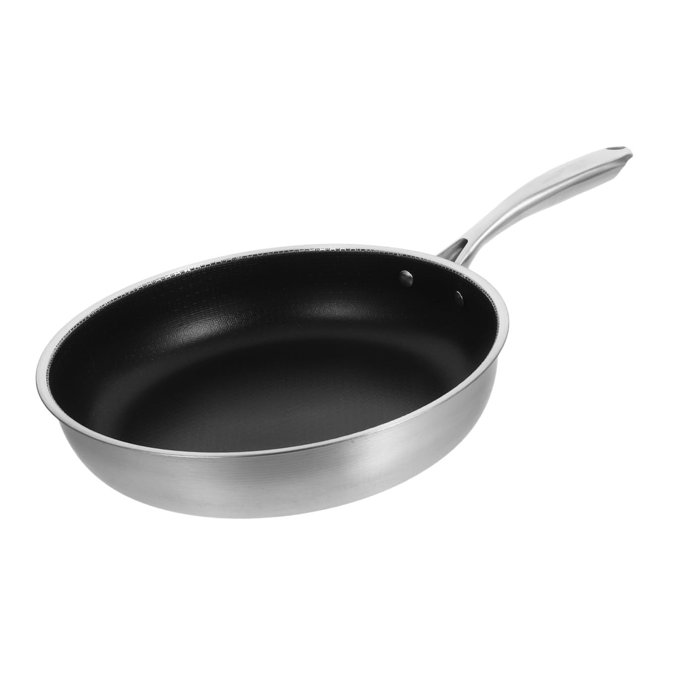 Ipetboom Padella per Friggere in Acciaio Inox Rivestimento a Nido D'ape, Leggera e Riduce Consumo di Olio, per Cucinare Uova e Bistecche in Casa