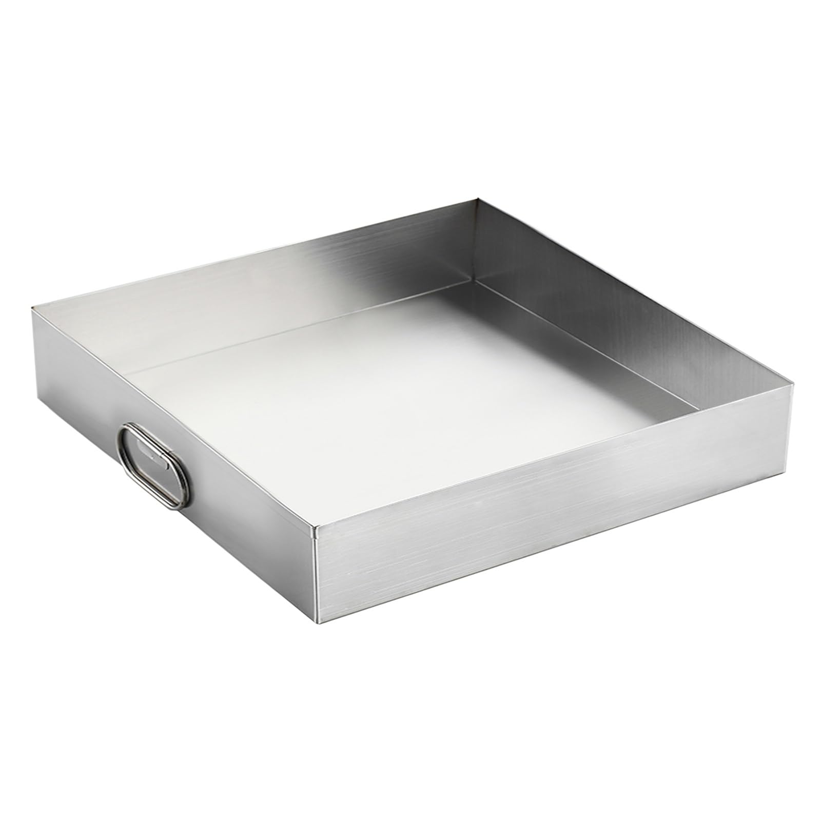 Stainless Steel Serving Tray with Handles Versatile Plant Drain Pan Oil Drip Pan for Cars No Hole for Dryers & Dishwashers 30x20x5cm& Easy to Clean