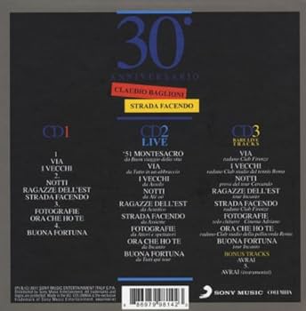 STRADA FACENDO　CLAUDIO BAGLIONI 　CD3枚組 Amazon.com: Strada Facendo by CLAUDIO BAGLIONI: CDs y Vinilo