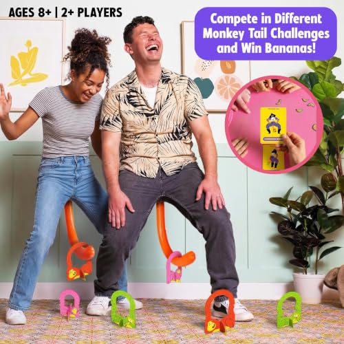 Image of MCMILLER ENTERTAINMENT It's Bananas - The Hilarious Monkey Tail Party Game for Adults & Families | Funny Indoor & Outdoor Game for Bachelorette Parties, Summer Parties, BBQs, Birthdays & Game Nights