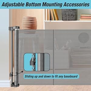 24 Inches Tall Retractable Baby Gate for Dogs Short Pet Gates to Step Over Extends Up to 55 Wide Reinforced Mesh Doggie Gates for Indoors Outdoors Small Dog Gate for Stairs Puppy Gate grey Cucciolini Doodles 24 inches tall retractable baby gate for dogs short pet gates to step over extends up to 55 wide reinforced mesh doggie gates for indoors outdoors small dog gate for stairs puppy gate grey cucciolini doodles