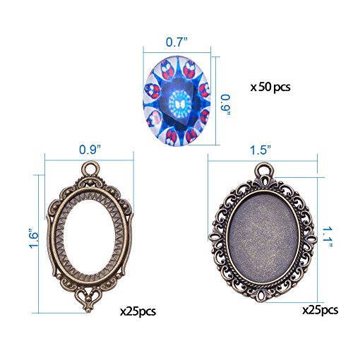 PandaHall Elite 100pcs/50sets di Ciondolo Gioielli...