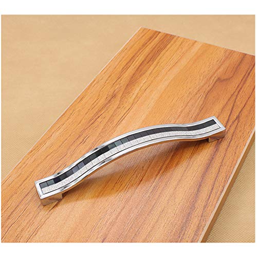 BOZONLI 5pcs Rhinestone Crystal Wardrobe Handles Europe Style Zinc Alloy Furniture Door Pull Handle for Kitchen Cabinet Cupboard Dresser Knobs (96mm - Image 2