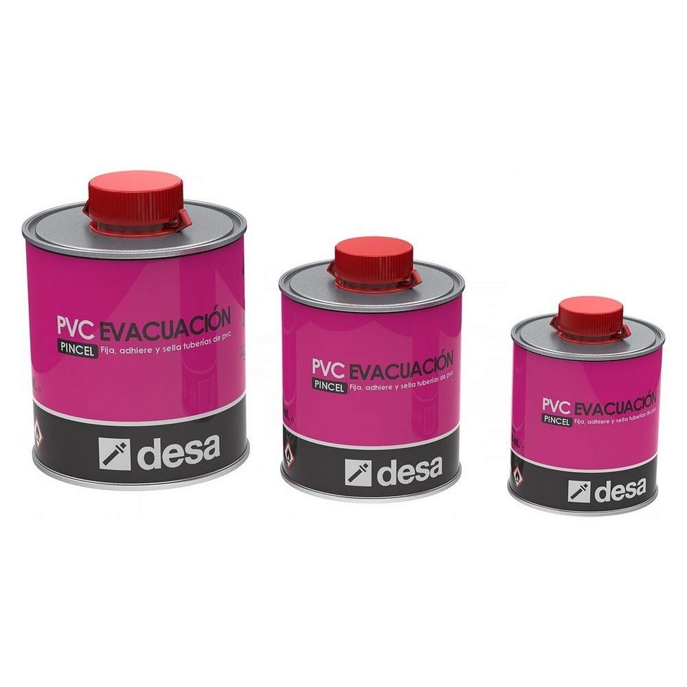 DESA 81020103 - Adhesivo PVC evacuacion tweezer 500 ml - Vase of 12 ud, Metal