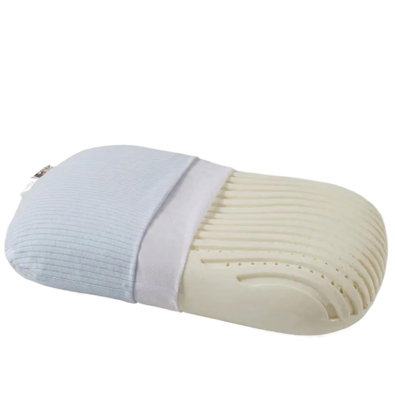 Latex Pillow Natural Latex Pillow Cervical Vertebrae Health Care Orthopedic Anti-Snore Massage Sleeping for Sleeping(Blue)