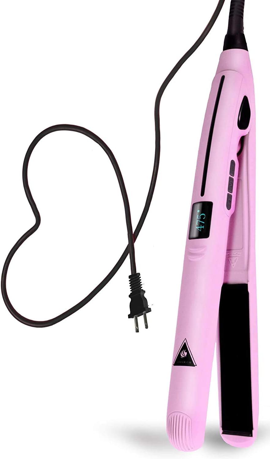 Silky Hair One Pass Flat Iron 475°F Hair Straightener | Vibrating/Ceramic + Titanium Tourmaline Fusion Floating Plates Straighten Curly,Coarse,Damaged & Thin Hair | Dual Voltage & Auto Shut Off