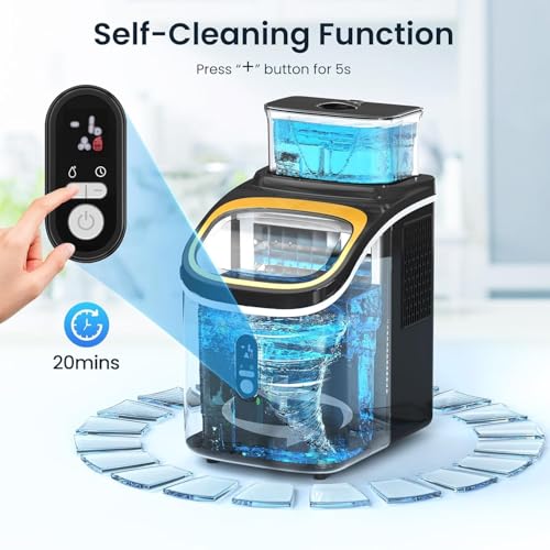 Image of Antarctic Star Countertop Ice Maker Machine, 30lbs /24Hrs, 3 Thickness Ice Cubes, 16Pcs /13 Mins,2 Ways to Add Water, Self-Cleaning Ice Cube Maker w /Basket and Scoop for Home /Kitchen /Camping /RV (Black)