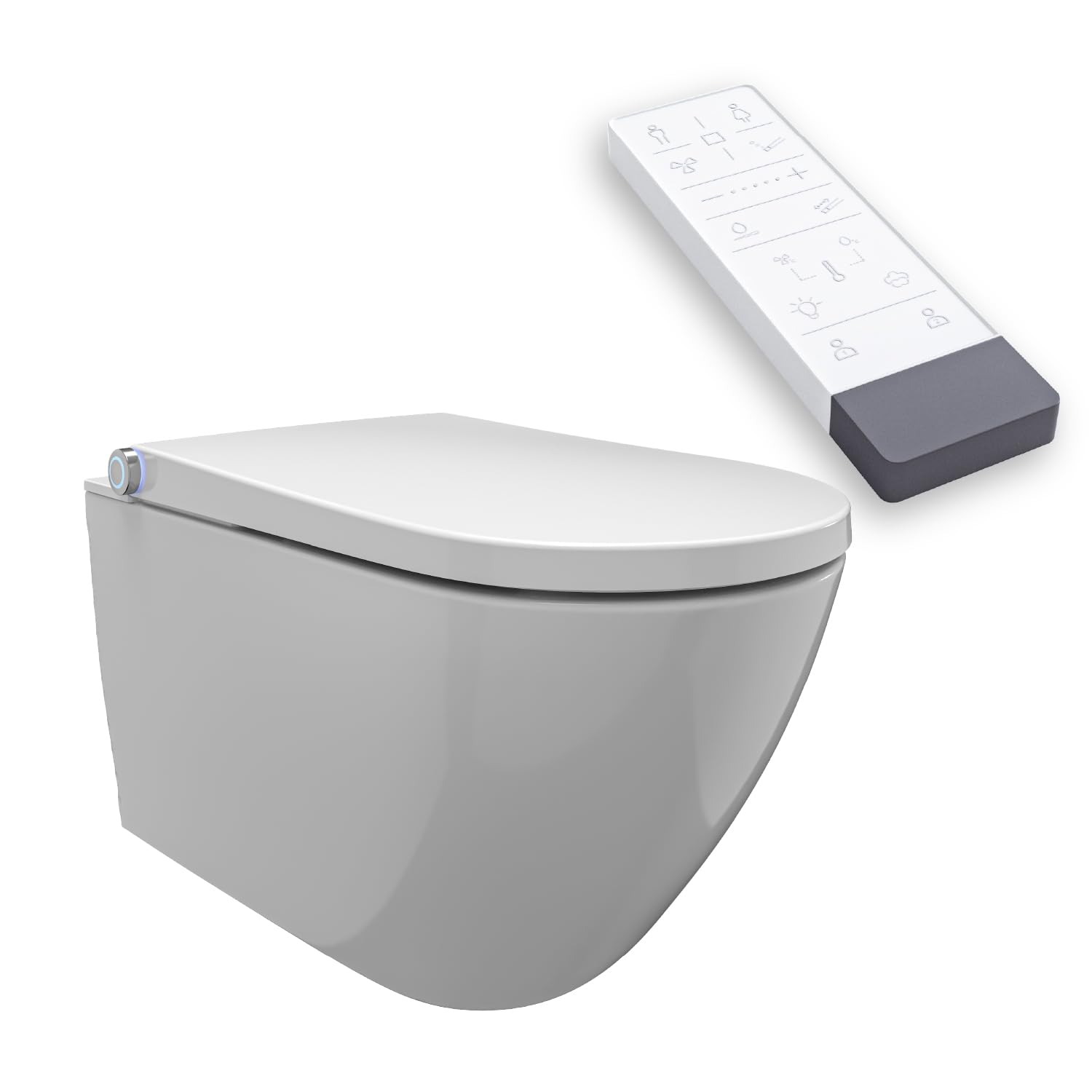 Bernstein Dusch-WC Premium 1102 Weiß - Smarte Technologie für Körperpflege und Hygiene, Fernbedienung, Sitzheizung, LED-Nachtlicht