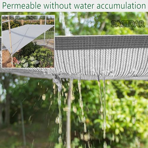 Voile d'ombrage portable 3x5m 4x6m beige résistante à l'eau lot de 2