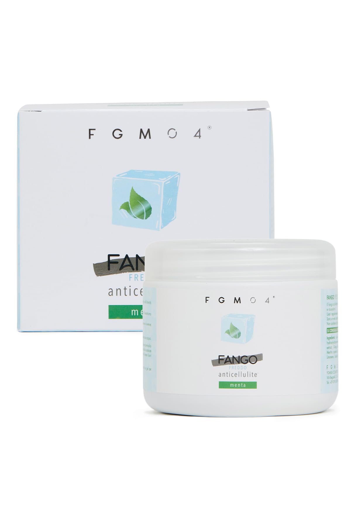 FGM04 Cosmetica Professionale - Fango freddo Menta - Azione anticellulite snellisce e rimodella - pelle luminosa e compatta - 1 Confezione da 650 gr