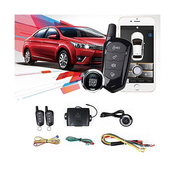 Universal Car Remote Engine Starter Push Engine Start for Car Keyless Entry Lock/Unlock Trunk Release Remote Key or Phone Control Gifts for Man