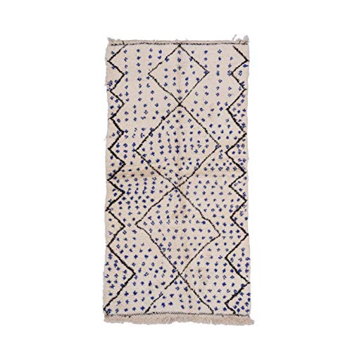 Camino bereber tradicional marroquí - 100% lana anudada a mano - 2,5x1,25 m - Clásico, contemporáneo y bohemio, alfombra oriental Cover