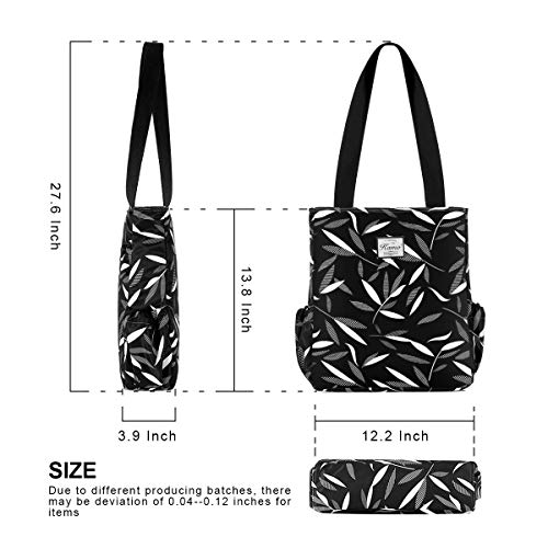 Image of KAMO Floral Tote Bag - Waterproof Lightweight Handbags Travel Shoulder Bag for Hiking Yoga Gym Swimming Travel Beach