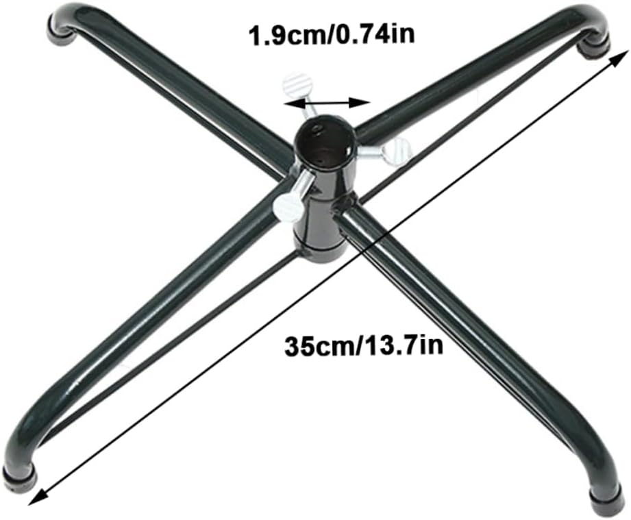2pcs Metal Christmas Tree Stand Xmas Tree Base Quadripod Design for Use Holder for Artificial