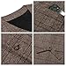 SevenBoy Mens Vintage Suit Vest Plaid Tweed Regular Fit Waistcoat Polka Dot(Brown S)