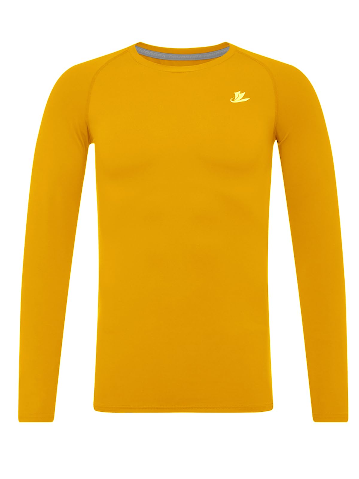 DEVOROPA Youth Boys Compression Shirt Long/Short Sleeve Football Baseball Undershirt Quick Dry Kids Sports Baselayer Crewneck