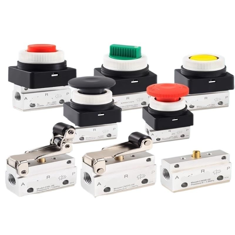 Vanne mécanique pneumatique à bouton-poussoir type SMC VM
