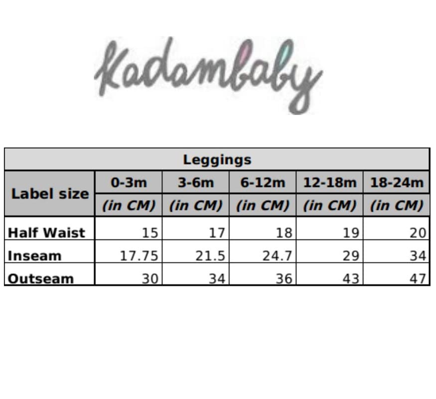 Kadambaby 100% Cotton Leggings for Baby Girl's | Soft Stretchy All Day Wear Pants (0-3 Months, 5 PACK) - Image 7 thumbnail