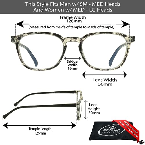 Image of proSPORT Multifocal Progressive 3 Magnifications in 1 Lens No Line Computer Gaming Reading Glasses for Men & Women