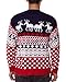 NOROZE 70's Suéter Retro Navidad Prendas de Punto Jerséis Cárdigan para Hombre...