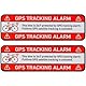 Aufkleber Set BIKE GPS TRACKING ALARM!, 2 Stück, 67 x 21 mm, selbstklebende Folie, außenklebend, Fahrrad Warnhinweis Sticker für Außenbereich, Diebstahlschutz Zweirad, Klebesticker alarmgesichert