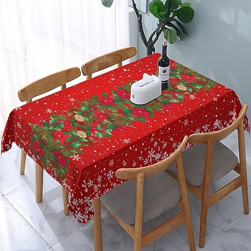 mutakin Christmas Tablecloth Rectangle Table Cloth Washable Rustic Checkerboard Table Cover for Decoration Kitchen Dining Room 60x90 Inch