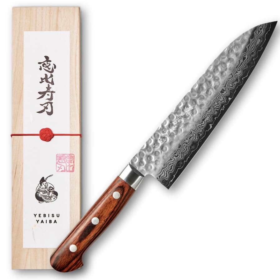 恵比寿 祐成/有次/正本 包丁5本セット売り Amazon | 恵比寿刃 凪 -nagi- / 三徳包丁 180mm 堺 高級包丁 VG-10 槌