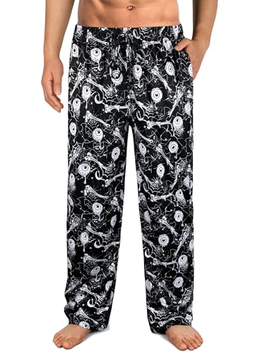 Wenouy Mens Halloween Pajama Pants,Novelty Funny Soft Pj Sleep Lounge Bottoms with Pockets...