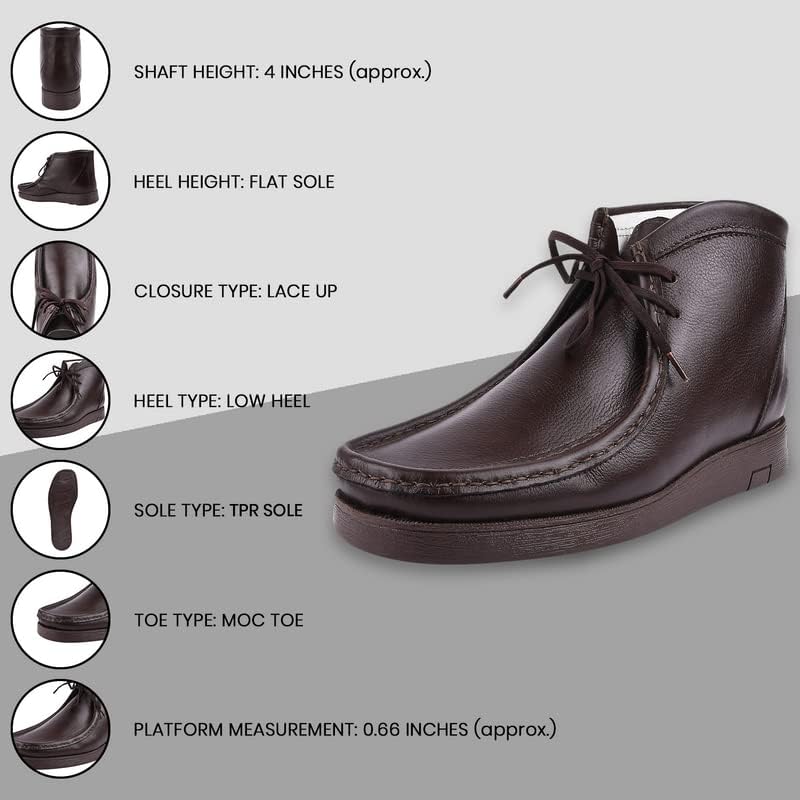 LIBERTYZENO Mens Moccasin Toe Desert Boots Genuine Leather Adults Lace Up Casual Chukka Boot Shoes for Prom Graduation3