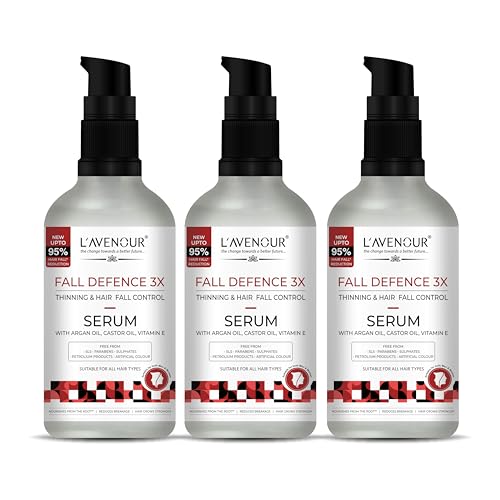 Image of L'avenour Thinning & Hairfall Control Serum for Soft, Smooth & Shiny Hair | Hair Serum For Women & Men - 50ml - Pack of 3
