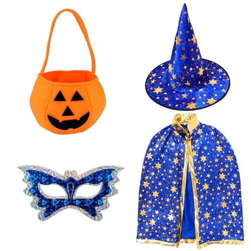 DvBCNMe Zauberer Kostüm Kinder, Halloween Kostüm Kinder Jungen,...