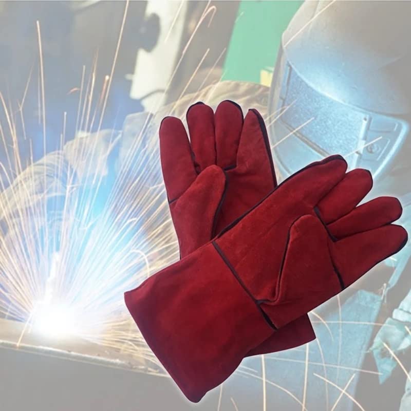 Guantes de soldadura resistentes al calor para barbacoa y trabajos duros 4