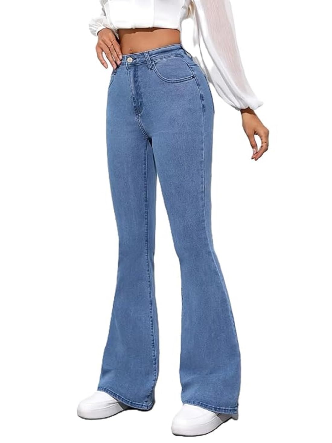ADBUCKS Women's Wide Leg Fit High Rise Jeans II Bootcut Jeans II