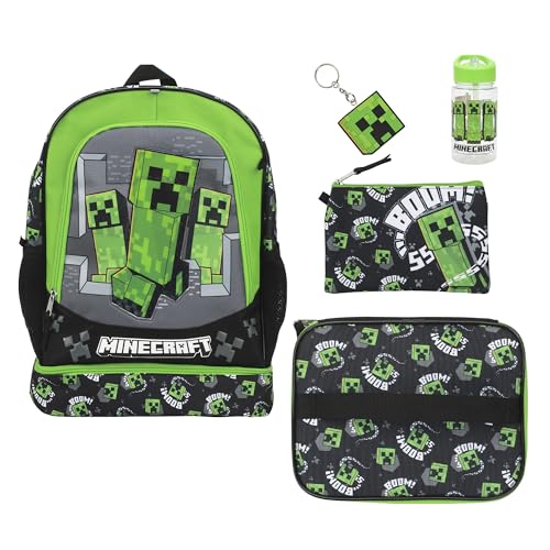 BIOWORLD Boys Five-Piece 16 Backpack Set For School & Travel (Little Kid/Big Kid) Green One Size