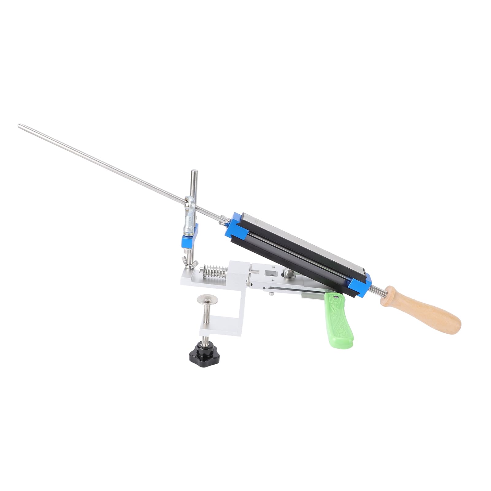 Kavolet Affilatore di Precisione Professionale, 4 Pietre Diamantate per Affilare, Affilatura Fine per Lame Cucina e Esterno, Lega di Alluminio in Acciaio Inossidabile (Con 4 pietre diamantate)