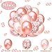 Produktbild JWTOYZ Roségold Luftballon, 50 Stücke Luftballons Konfetti Roségold, Roségold Ballons, 10g Roségold-Punkt-Konfetti für Geburtstagsfeier Hochzeit Party Valentinstag Dekorationen